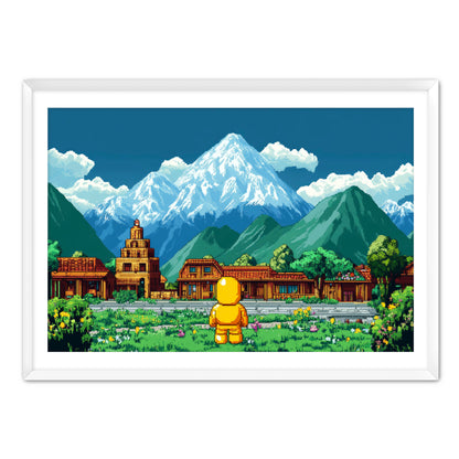 8 Bit Traveler  Wall Art