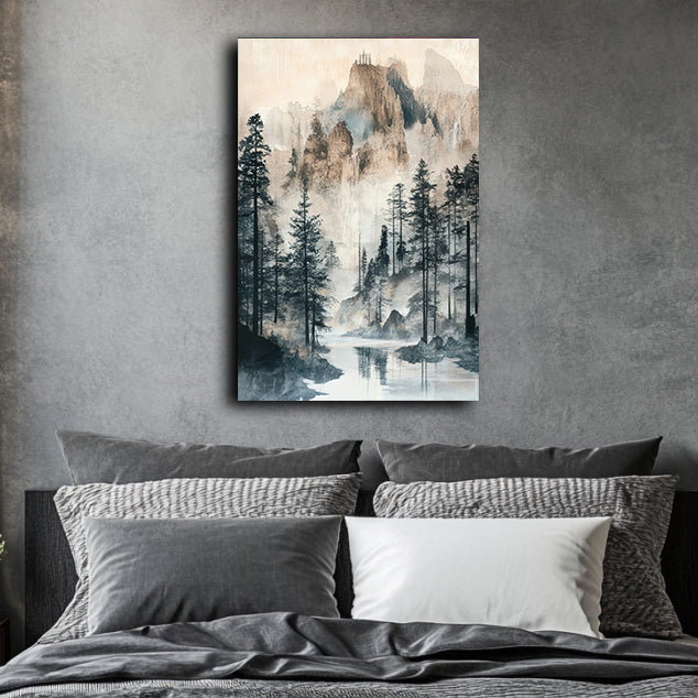 Misty Mount  Wall Art