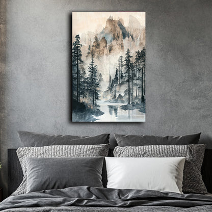Misty Mount  Wall Art