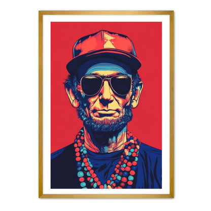 Abraham Lincoln Vibing Wall Art