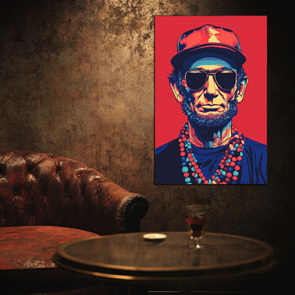 Abraham Lincoln Vibing Wall Art