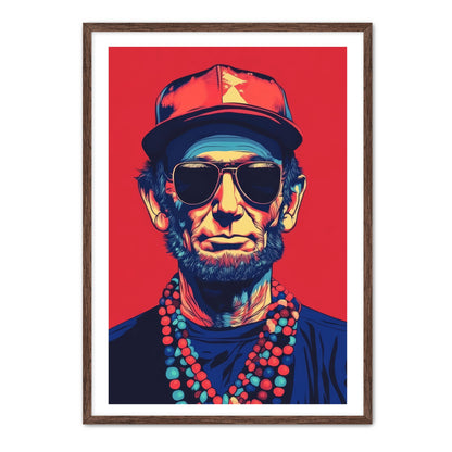 Abraham Lincoln Vibing Wall Art