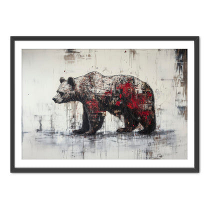 Abstract Bear  Wall Art