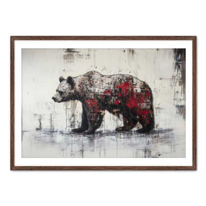 Abstract Bear  Wall Art