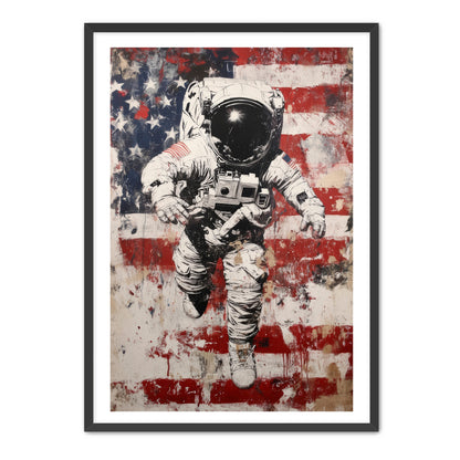American Flag and Astronaut Wall Art