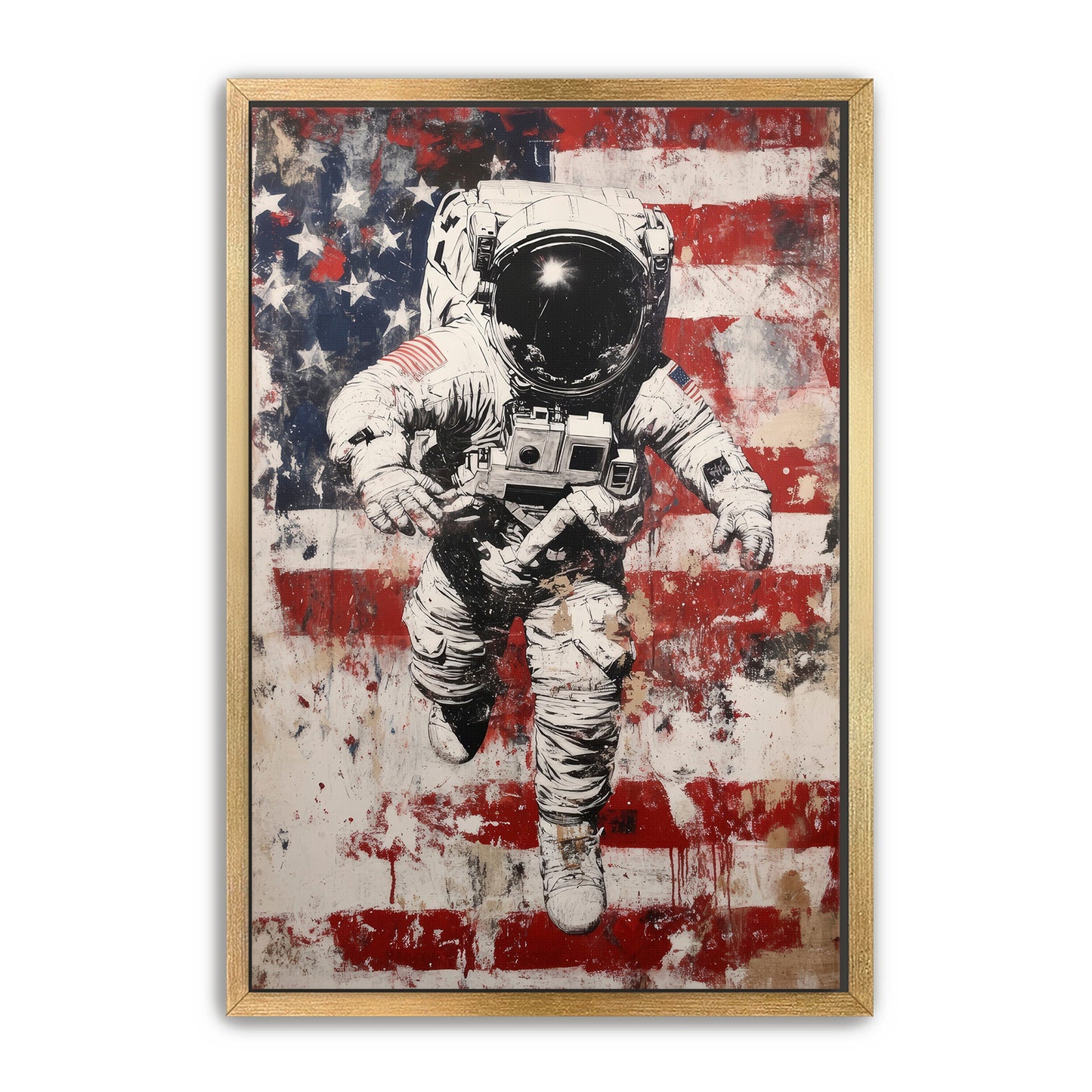 American Flag and Astronaut Wall Art