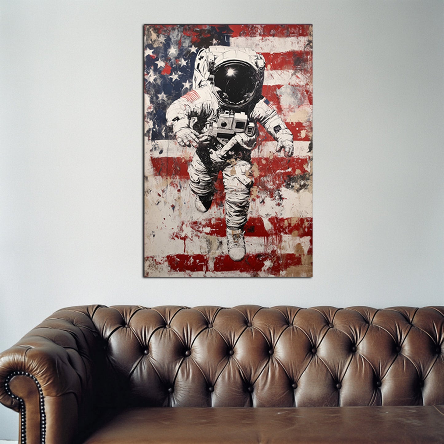 American Flag and Astronaut Wall Art