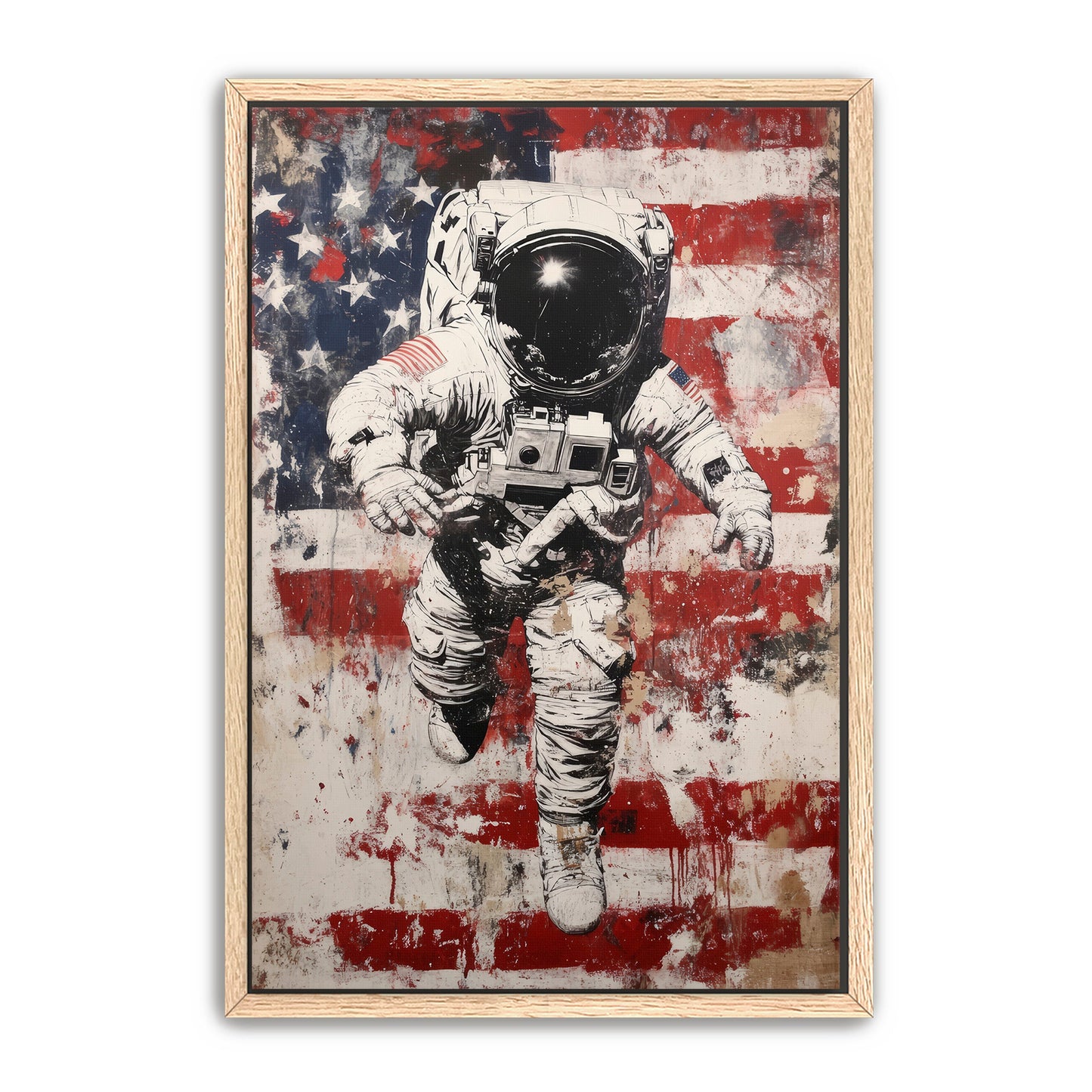 American Flag and Astronaut Wall Art