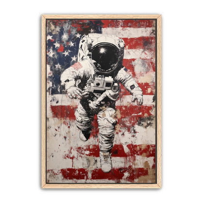 American Flag and Astronaut Wall Art