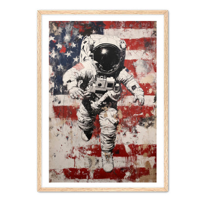 American Flag and Astronaut Wall Art