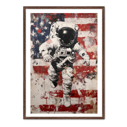 American Flag and Astronaut Wall Art