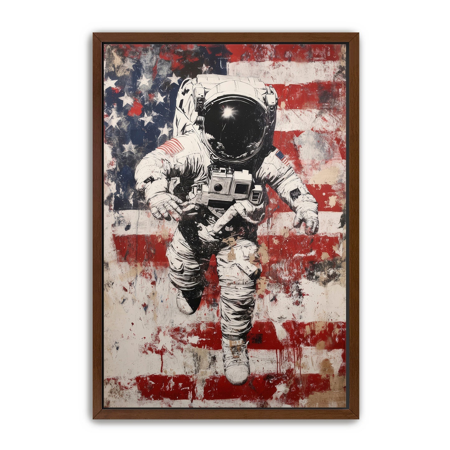American Flag and Astronaut Wall Art