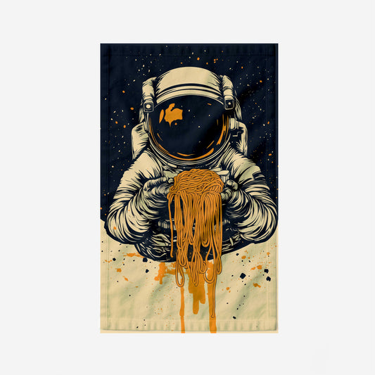 Astronaut With Noodles Kitchen Towel