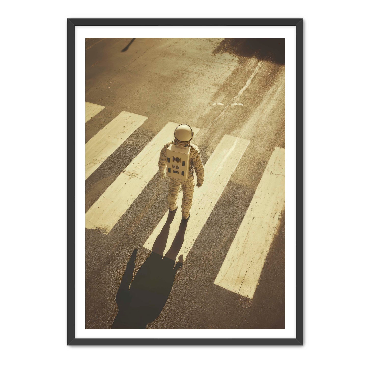 Astronaut in Crosswalk Wall Art