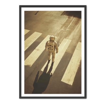Astronaut in Crosswalk Wall Art