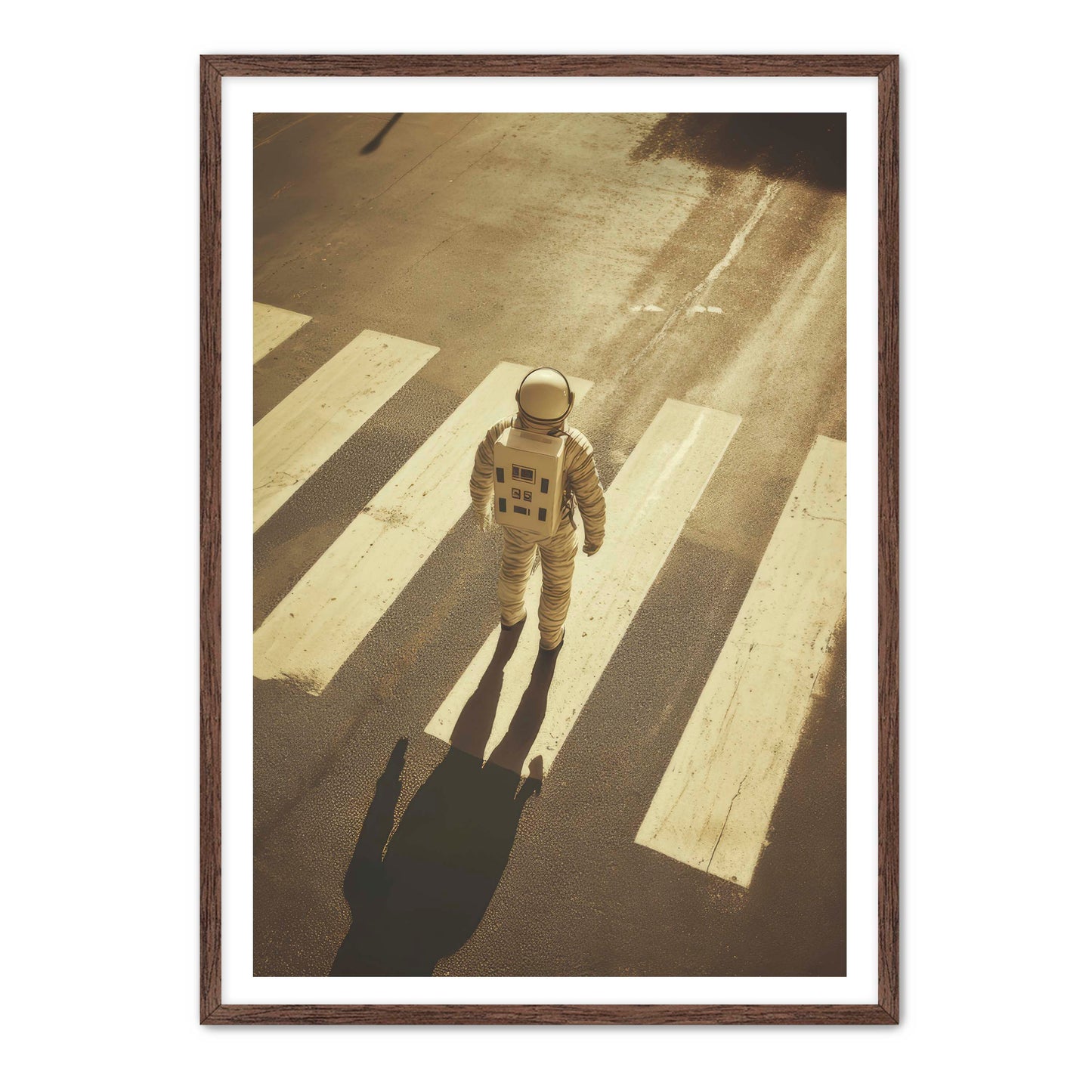 Astronaut in Crosswalk Wall Art