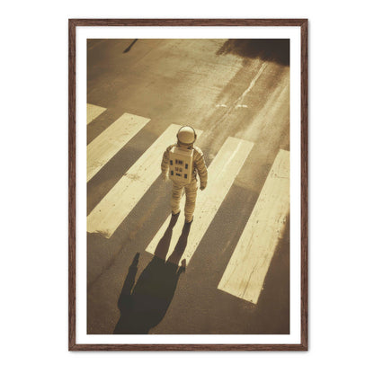 Astronaut in Crosswalk Wall Art