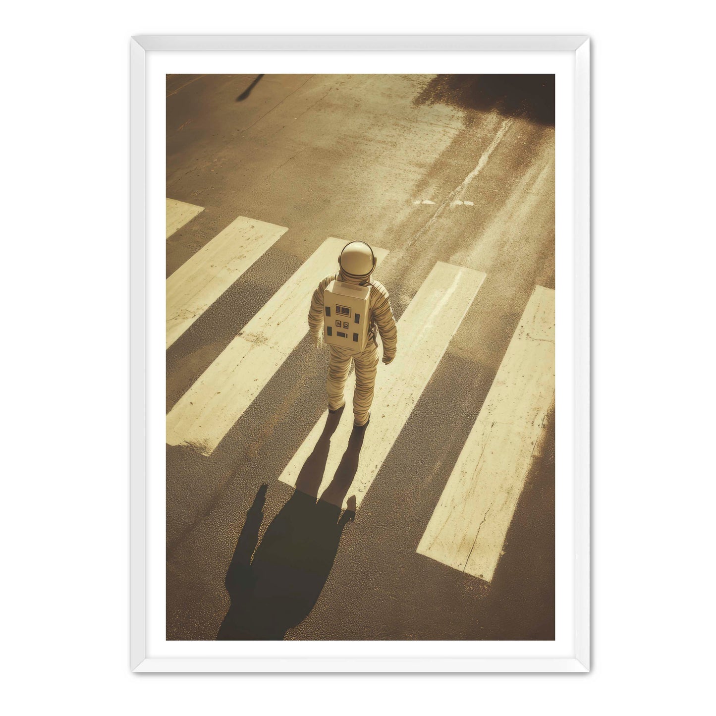 Astronaut in Crosswalk Wall Art