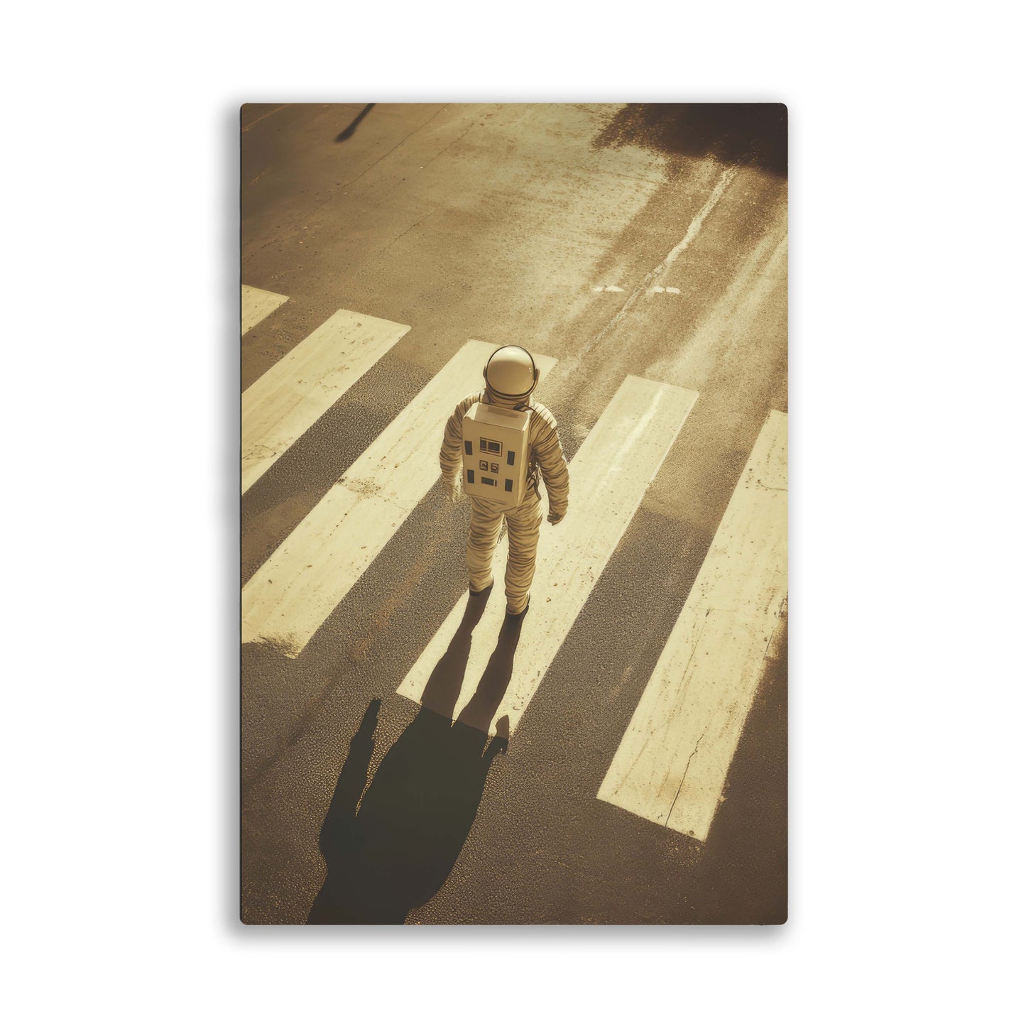 Astronaut in Crosswalk Wall Art