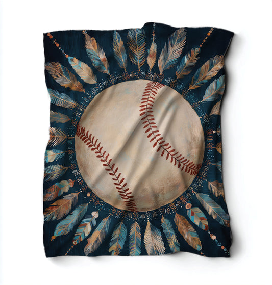 Baseball And Feathers Blanket