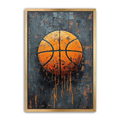 Basketball Stamp  Wall Art