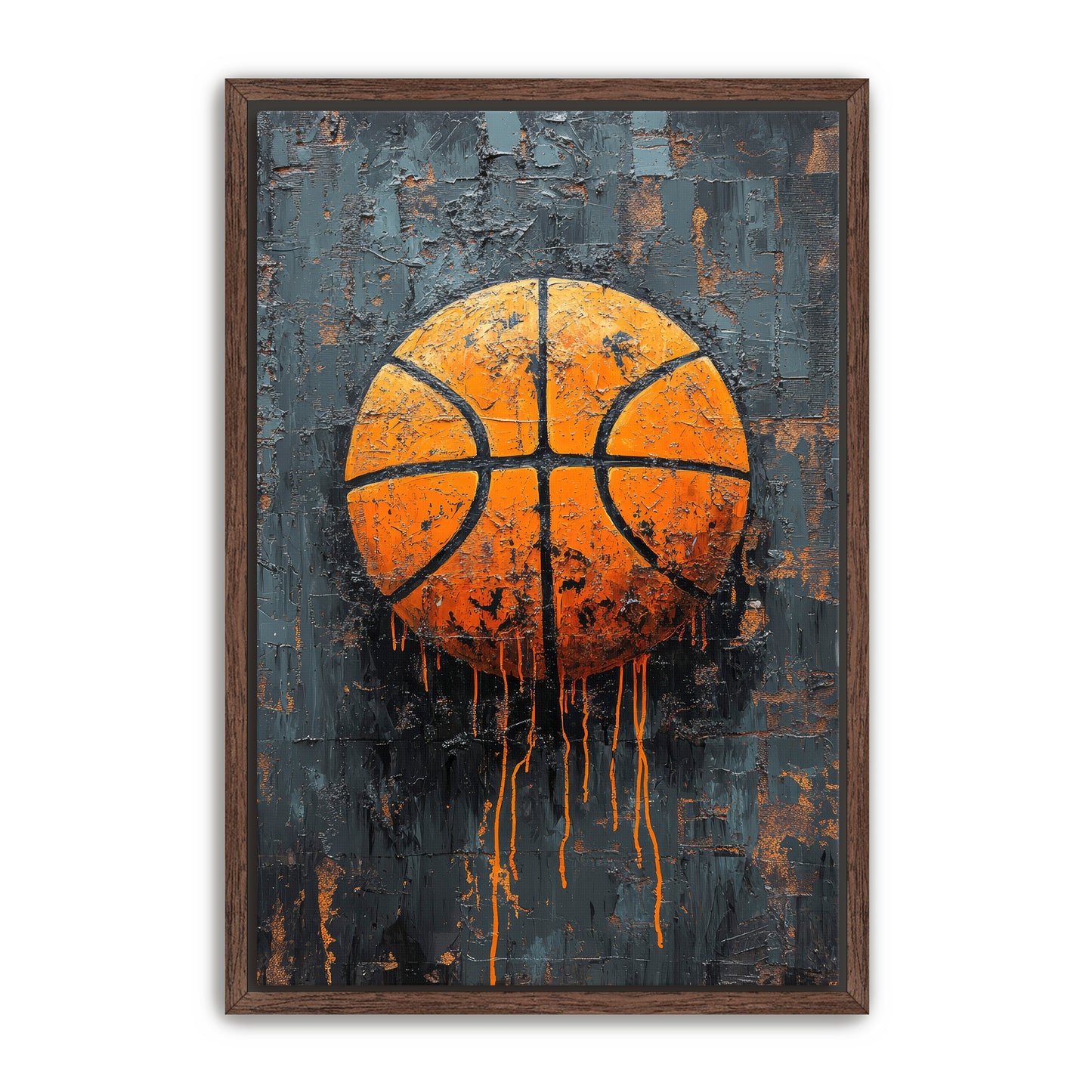 Basketball Stamp  Wall Art