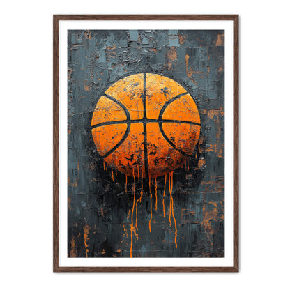 Basketball Stamp  Wall Art