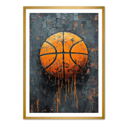 Basketball Stamp  Wall Art