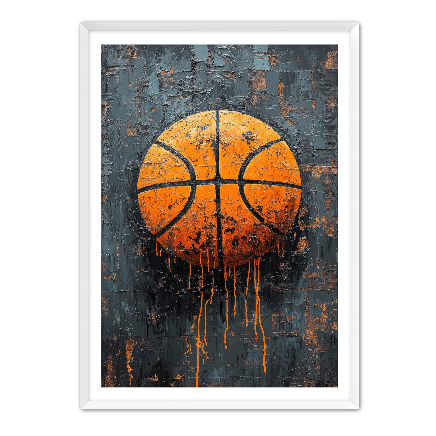 Basketball Stamp  Wall Art