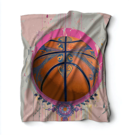 Basketball Swirl Blanket