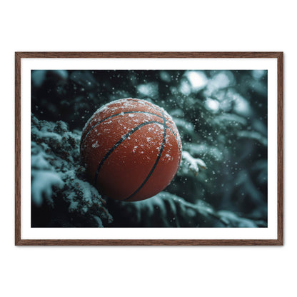 Basketball and Snow  Wall Art