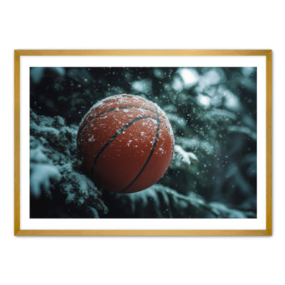 Basketball and Snow  Wall Art