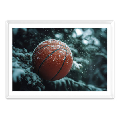 Basketball and Snow  Wall Art
