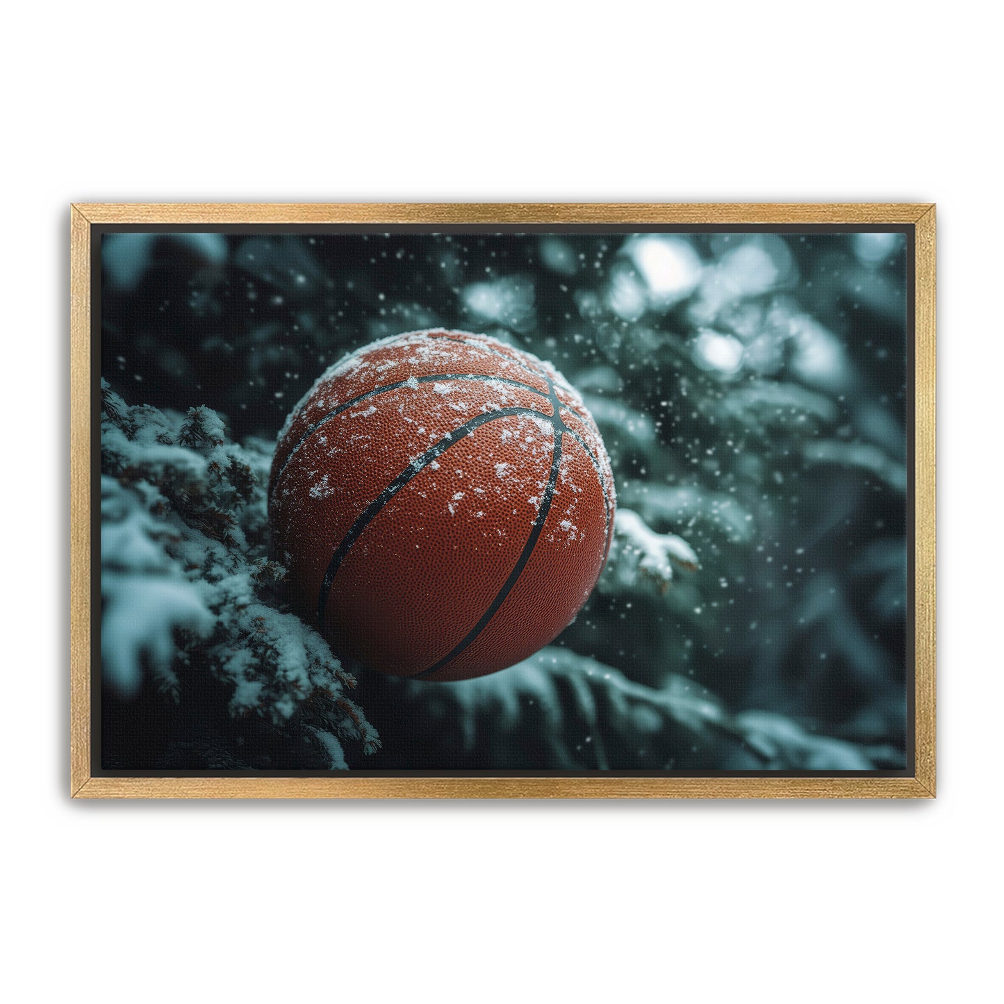 Basketball and Snow  Wall Art