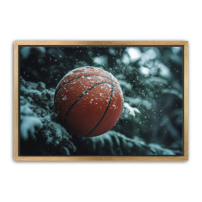 Basketball and Snow  Wall Art