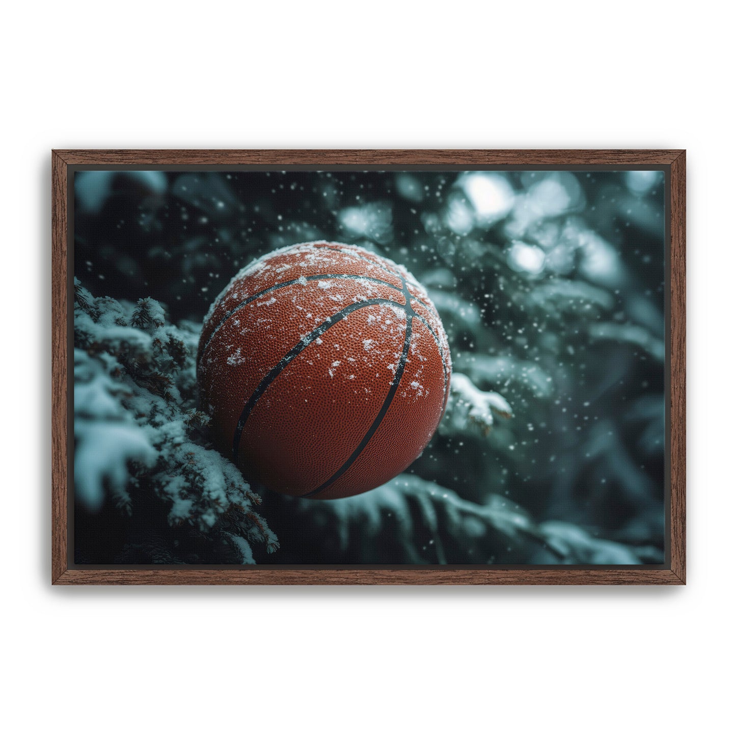 Basketball and Snow  Wall Art