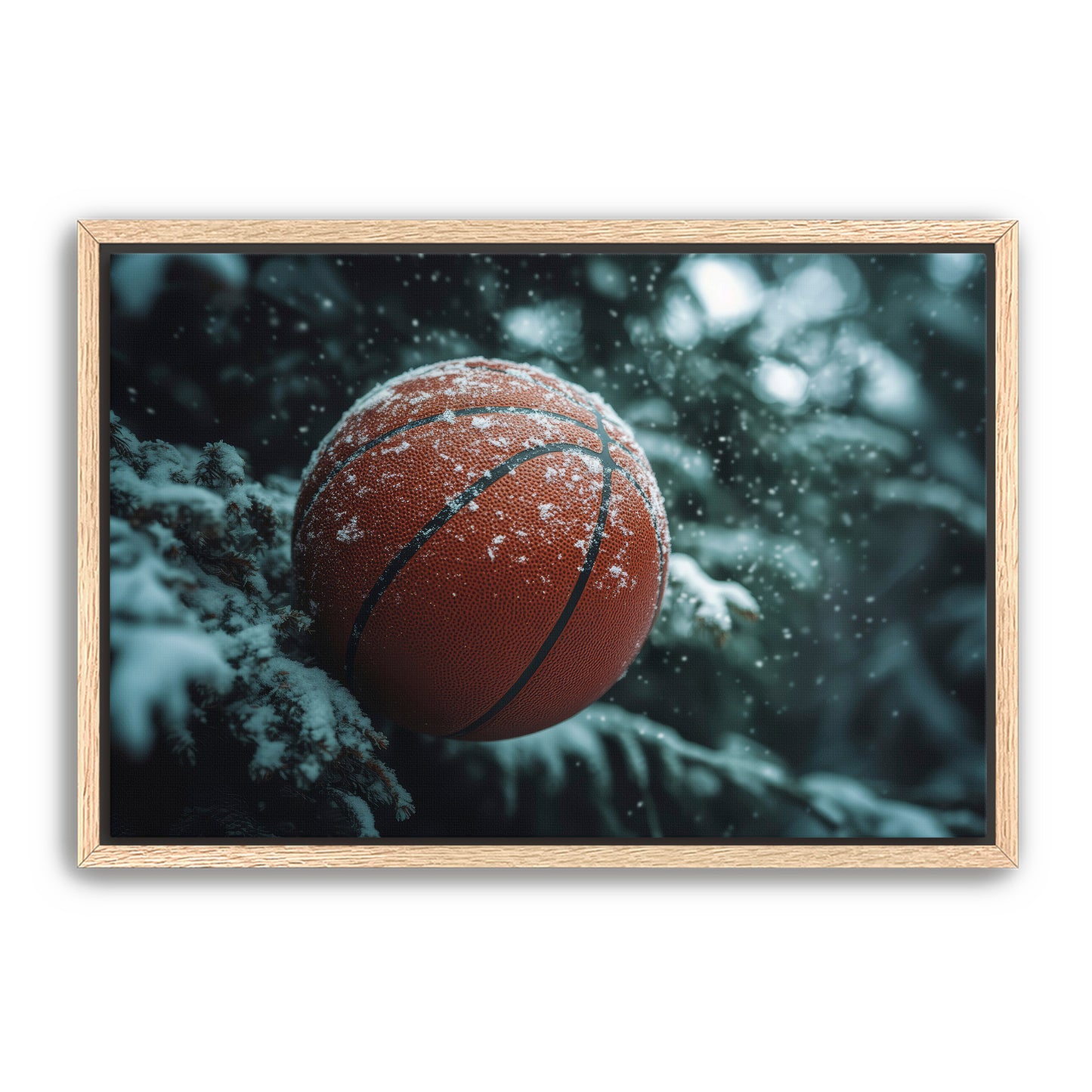 Basketball and Snow  Wall Art