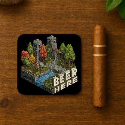Beer Garden Fortress Coasters