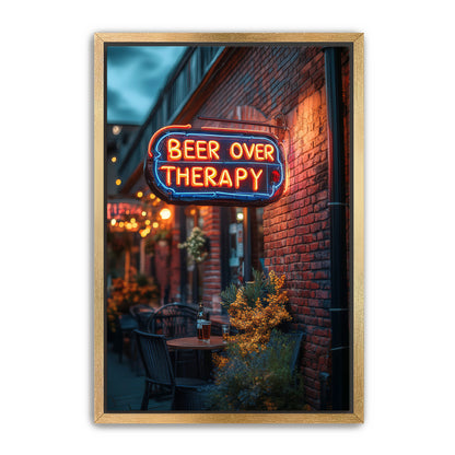 Beer Over Therapy  Wall Art