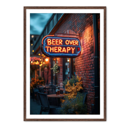 Beer Over Therapy  Wall Art