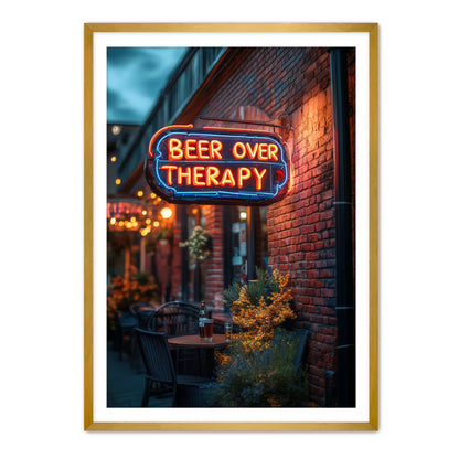 Beer Over Therapy  Wall Art