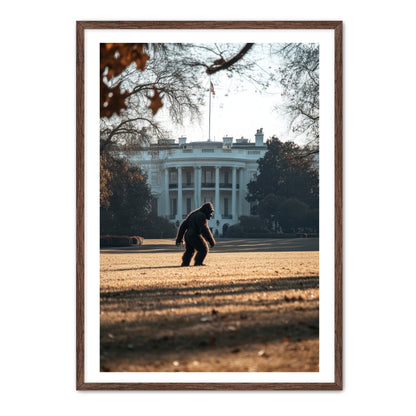 Bigfoot On The White House Lawn Wall Art