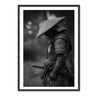 Black and White Samurai Wall Art