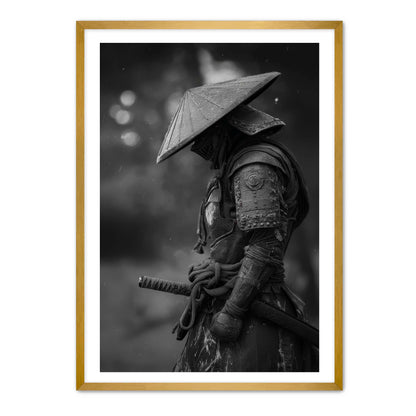 Black and White Samurai Wall Art