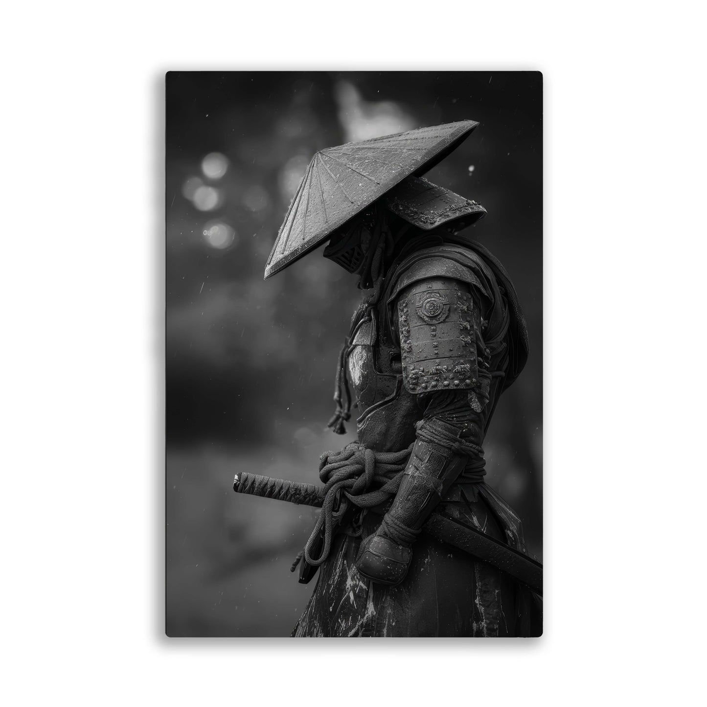 Black and White Samurai Wall Art