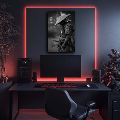 Black and White Samurai Wall Art
