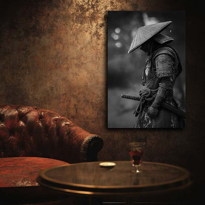 Black and White Samurai Wall Art