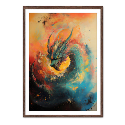 Blue Menace Dragon Wall Art