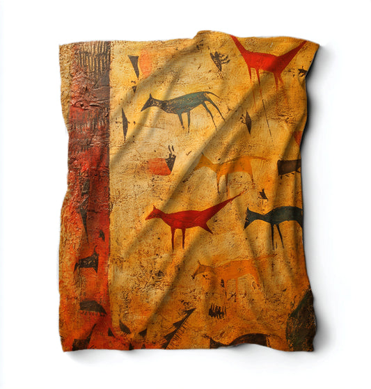 Cave Painting Blanket