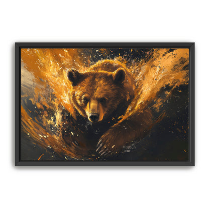 Charging Bear  Wall Art